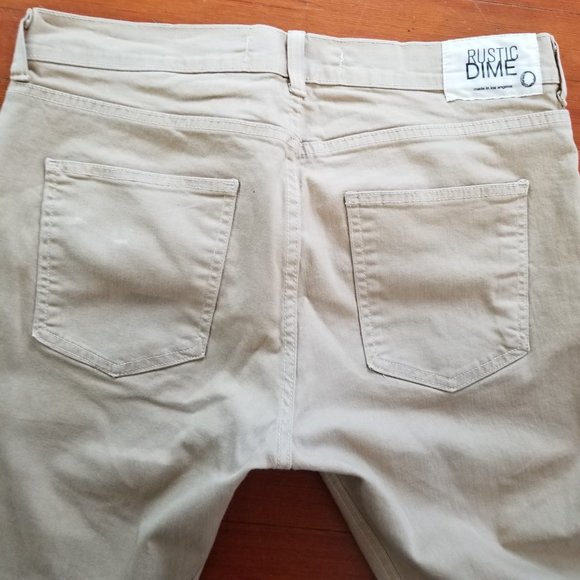 Rustic Dime tan/beige slim fit jeans - Picture 5 of 8